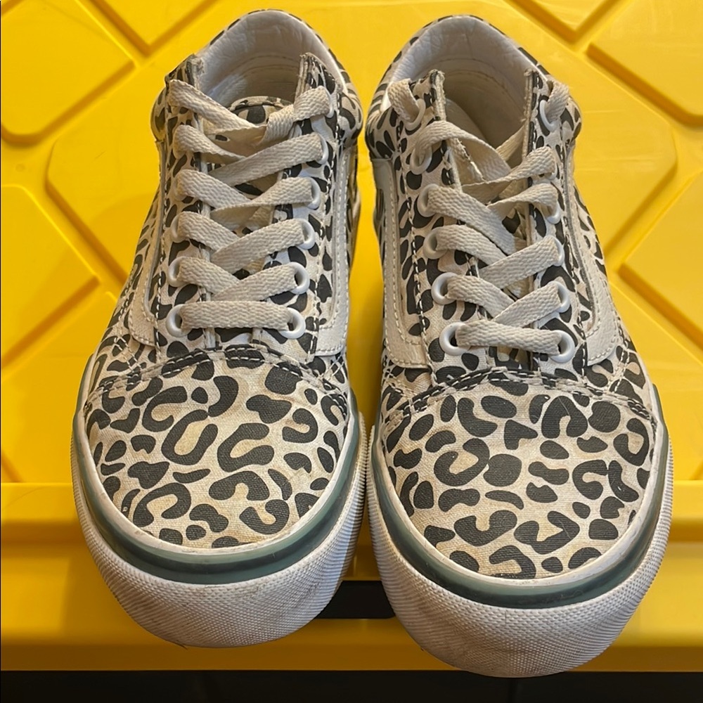 Vans Black and White Leopard Glow in the dark shoe